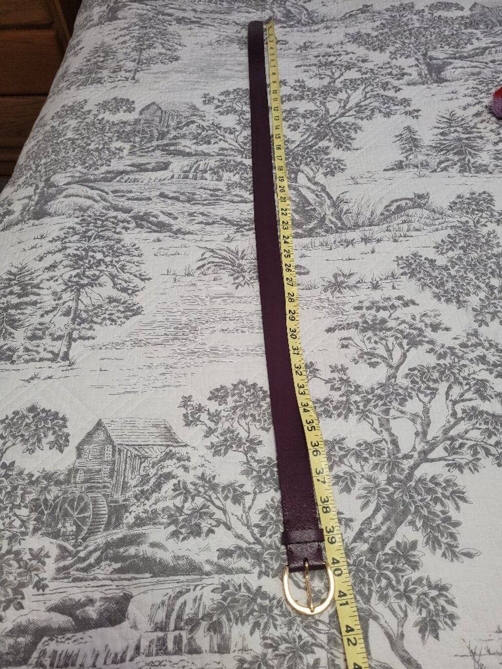 Lauren Plum Colored Belt Size Medium Excellent Condition - Picture 5 of 6